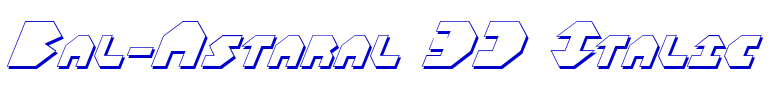 Bal-Astaral 3D Italic шрифт